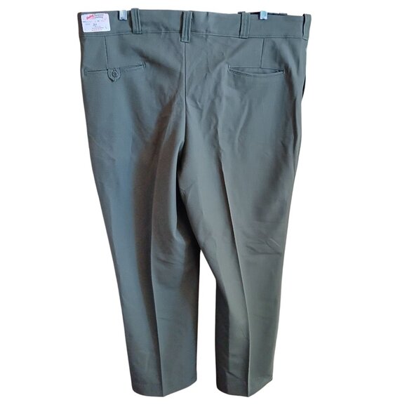 44x30 Vintage Work Pants 44 Men's Green Unitog Mechanic 1970's Union Made USA - Picture 4 of 6